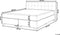 ADMIRAL - Boxspringbed - Zwart - 140 x 200 cm - Polyester