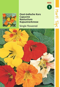 2 stuks Tropaeolum majus Enkelbloemig mengsel