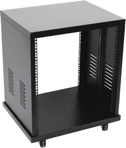 Omnitronic SR-19 - 19 inch rack 12 HE - Staal met wielen - Zwart
