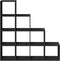 vidaXL - Kamerscherm - / - boekenkast - 4-laags - 131,5x29x131,5 - cm - hout - zwart