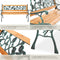 tectake® Marina - Tuinbank - Gietijzer en gelakt hout - 124x52x74 cm