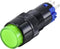 TRU COMPONENTS LAS2Y-11/G Druktoets 250 V 3 A 1x uit/(aan) Moment Groen IP40 1 stuk(s)