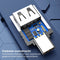 AdroitGoods 2x USB-A naar USB-C Adapter - USB 3.1 - Converter - Aluminium Grijs