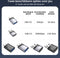 AdroitGoods 2x USB-A naar USB-C Adapter - USB 3.1 - Converter - Aluminium Grijs