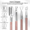AdroitGoods 3 delige Nagelriem Knipper set - Rose Gold - Cuticle Pusher Duwer Verwijderaar Trimmer Mesje - bokkenpootje nagels