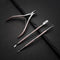AdroitGoods 3 delige Nagelriem Knipper set - Rose Gold - Cuticle Pusher Duwer Verwijderaar Trimmer Mesje - bokkenpootje nagels