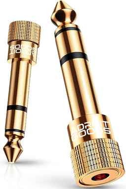 AdroitGoods 6.35mm Male naar 3.5mm Female Audio Jack Adapter - Gold plated