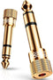 AdroitGoods 6.35mm Male naar 3.5mm Female Audio Jack Adapter - Gold plated