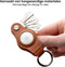 AdroitGoods AirTag Sleutel Organizer Sleutelhanger - Sleuteletui - Leder - Bruin