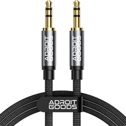 AdroitGoods AUX Kabel 3.5 mm - Audio Kabel - Gold Plated - Male to Male - 2 meter