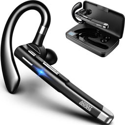 AdroitGoods Draadloze Headset - Met Noise Canceling en OplaadCase - Bluetooth 5.0 - Handsfree Bellen Auto Bluetooth - Werk oordopjes - Oortjes – Oortjes Draadloos