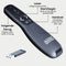 AdroitGoods Draadloze usb presenter met pointer - Presenteren - Met Laser - Powerpoint presentatie klikker incl. Opberghoes