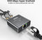 AdroitGoods Ethernet Gigabit Netwerksplitter - 1 Naar 2 - 1000/100Mbps Ethernet-splitter - Met USB-Voedingspoort - Netwerk Switch