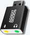 AdroitGoods Externe USB (3D) Geluidskaart Adapter - Sound Card - Usb 5.1 - Zwart