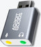 AdroitGoods Externe USB (3D) Geluidskaart Adapter - Sound Card - Usb 5.1 - Space Grey