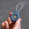 AdroitGoods Hoes Voor Apple AirTag Met Staalkabel - Blauw - Airtag-sleutelhanger - Houder - Hanger - Case