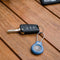 AdroitGoods Hoes Voor Apple AirTag Met Staalkabel - Blauw - Airtag-sleutelhanger - Houder - Hanger - Case