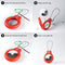 AdroitGoods Hoes Voor Apple AirTag Met Staalkabel - Rood - Airtag-sleutelhanger - Houder - Hanger - Case