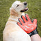AdroitGoods Huisdierhaar Verwijderaar Handschoen - Voor Katten en Honden - Rood
