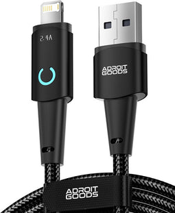 AdroitGoods iPhone oplader kabel 1 meter geschikt voor Apple iPhone - 2.4A Snellaadkabel - Lightning usb kabel