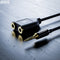 AdroitGoods Jack (3.5mm) Splitter - Jack (3.5mm) naar Jack (3.5mm) female - Zwart - 31cm