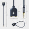 AdroitGoods Jack (3.5mm) Splitter - Jack (3.5mm) naar Jack (3.5mm) female - Zwart - 31cm