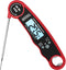 AdroitGoods Kookthermometer Digitaal - Vleesthermometer - Rood - Waterdicht- Bbq