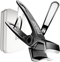 AdroitGoods Nagelknipper Set - Nageltang - Nagelschaar - Kalknagels - Teennagel - Pedicure - Incl. Nagelvijl - Zwart