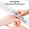 AdroitGoods Nagelknipper Set - Nageltang - Nagelschaar - Kalknagels - Teennagel - Pedicure - Incl. Nagelvijl - Zwart