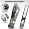AdroitGoods Nagelknipper Set - Nageltang - Nagelschaar - Kalknagels - Teennagel - Pedicure - Incl. Nagelvijl - Zwart