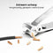 AdroitGoods Nagelknipper Set - Nageltang - Nagelschaar - Kalknagels - Teennagel - Pedicure - Incl. Nagelvijl - Grijs
