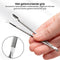 AdroitGoods Nagelriem Bokkenpoot Set - 2 Delig - Silver - Met Opbergdoos - Cuticle Pusher - Nagelriem Duwer - RVS