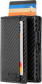 AdroitGoods Pasjeshouder 7 Pasjes Portemonnee - Creditcardhouder Met RFID Technologie - Leder/Carbonfiber