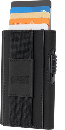 AdroitGoods Pasjeshouder 7 Pasjes Portemonnee - Creditcardhouder Met RFID Technologie - Suède-Leder - Zwart
