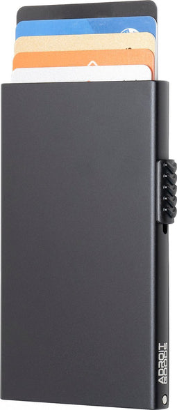 AdroitGoods Pasjeshouder 7 Pasjes Portemonnee - Creditcardhouder Met RFID Technologie - Aluminium/Zwart