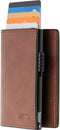 AdroitGoods Pasjeshouder 7 Pasjes Portemonnee - Creditcardhouder Met RFID Technologie - Leder/Bruin