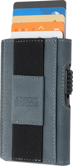 AdroitGoods Pasjeshouder 7 Pasjes Portemonnee - Creditcardhouder Met RFID Technologie - Suède-Leder - Blauw