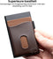 AdroitGoods Pasjeshouder 7 Pasjes Portemonnee - Creditcardhouder Met RFID Technologie - Aluminium/Leder - Donkerbruin