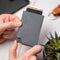 AdroitGoods Pasjeshouder 7 Pasjes Portemonnee - Creditcardhouder Met RFID Technologie - Leder - Grijs