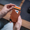AdroitGoods Pasjeshouder 7 Pasjes Portemonnee - Creditcardhouder Met RFID Technologie - Leder - Bruin