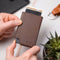 AdroitGoods Pasjeshouder 7 Pasjes Portemonnee - Creditcardhouder Met RFID Technologie - Leder - Donkerbruin