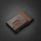 AdroitGoods Pasjeshouder 7 Pasjes Portemonnee - Creditcardhouder Met RFID Technologie - Aluminium/Leder - Donkerbruin