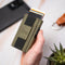 AdroitGoods Pasjeshouder 7 Pasjes Portemonnee - Creditcardhouder Met RFID Technologie - Suède-Leder - Groen