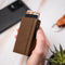 AdroitGoods Pasjeshouder 7 Pasjes Portemonnee - Creditcardhouder Met RFID Technologie - Leder/Donkerbruin