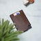 AdroitGoods Pasjeshouder 7 Pasjes Portemonnee - Creditcardhouder Met RFID Technologie - Leder - Donkerbruin