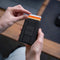 AdroitGoods Pasjeshouder 7 Pasjes Portemonnee - Creditcardhouder Met RFID Technologie - Suède-Leder - Zwart
