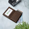 AdroitGoods Pasjeshouder 7 Pasjes Portemonnee - Creditcardhouder Met RFID Technologie - Leder/Donkerbruin