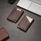AdroitGoods Pasjeshouder 7 Pasjes Portemonnee - Creditcardhouder Met RFID Technologie - Leder - Donkerbruin