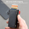 AdroitGoods Pasjeshouder 7 Pasjes Portemonnee - Creditcardhouder Met RFID Technologie - Leder/Blauw