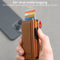 AdroitGoods Pasjeshouder 7 Pasjes Portemonnee - Creditcardhouder Met RFID Technologie - Leder/Bruin